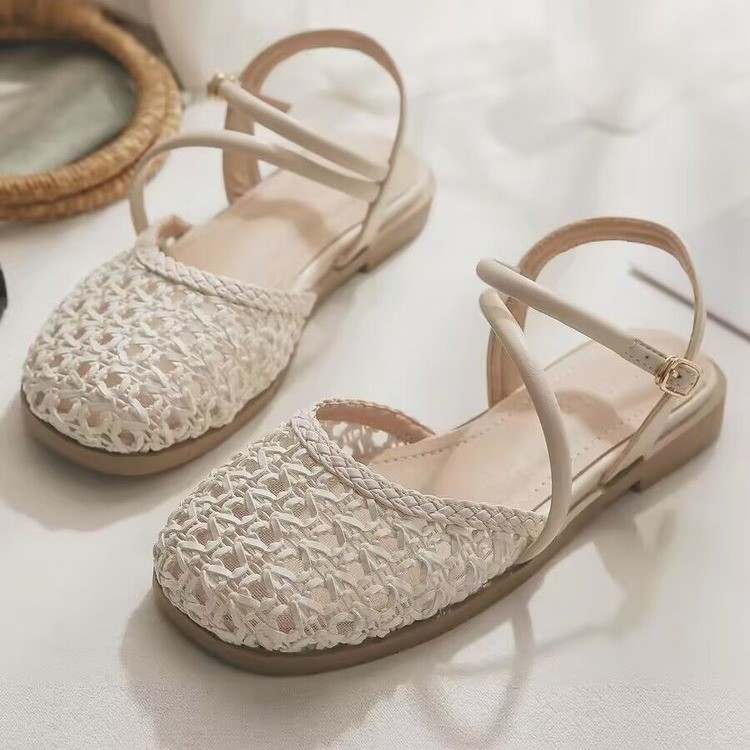 Slingback Pumps Women - French-style Closed-toe Sandals for Women, Summer