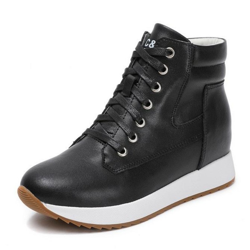 Platform Sneakers Chunky - 7CM Genuine Leather Women Ankle Booties