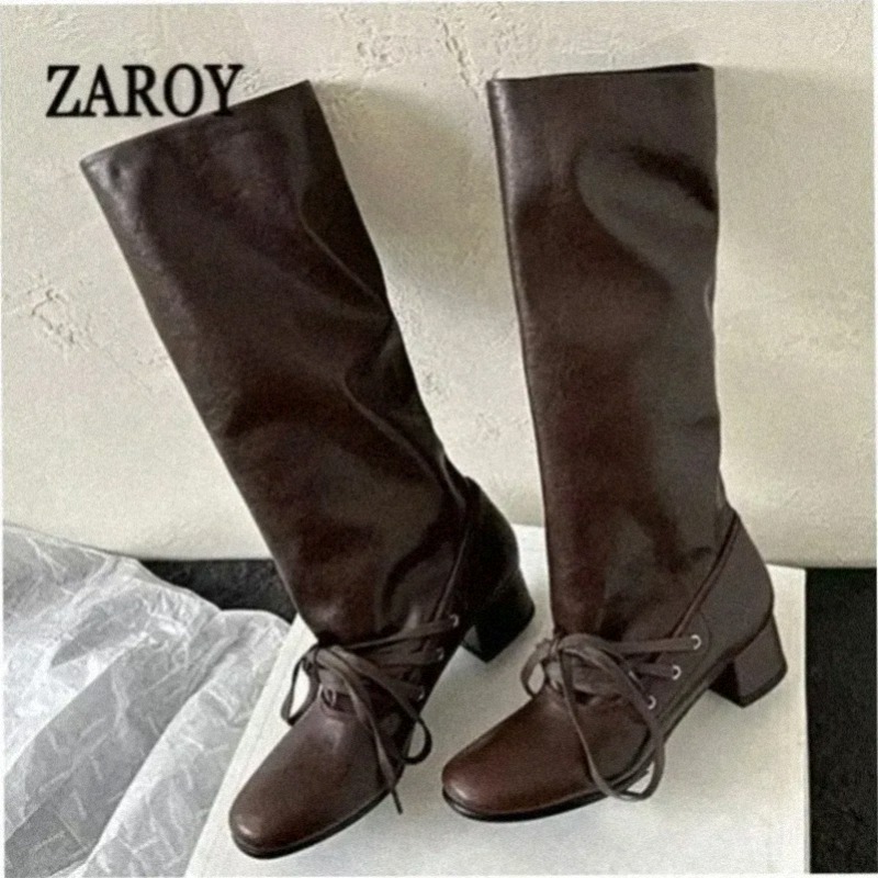 High Knee Heel Boots - ZAROY Newest Design Women Knee-High Boots