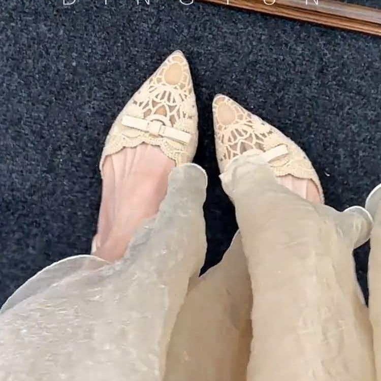 French-style Gentle Bow High-h - đánh giá và giá Slingback Pumps Women