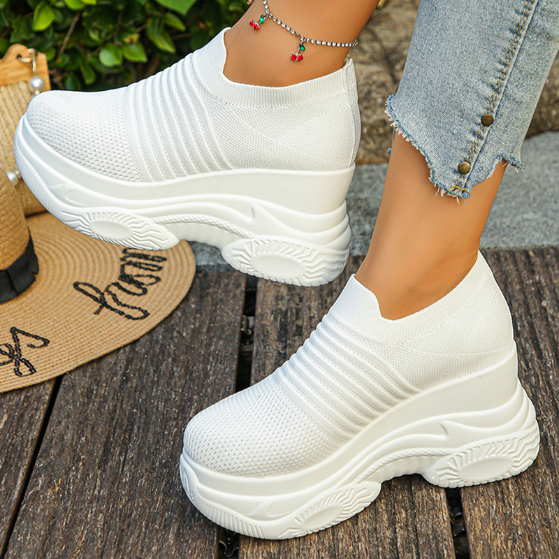 Women's Knitted White Chunky S - đánh giá và giá Platform Sneakers Chunky