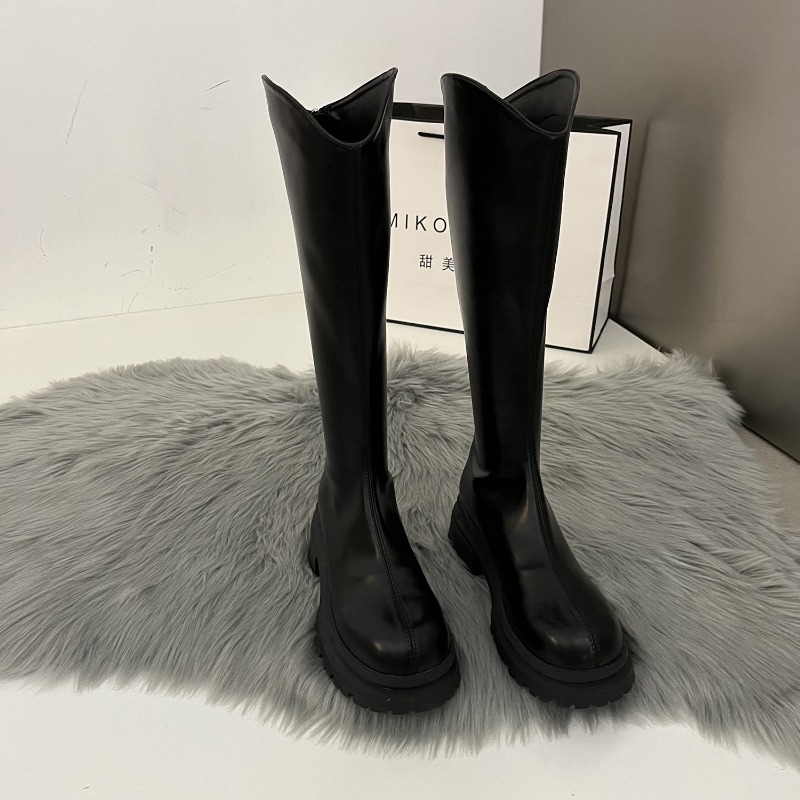 Retro Bare Colored Boots Women - đánh giá và giá High Knee Heel Boots