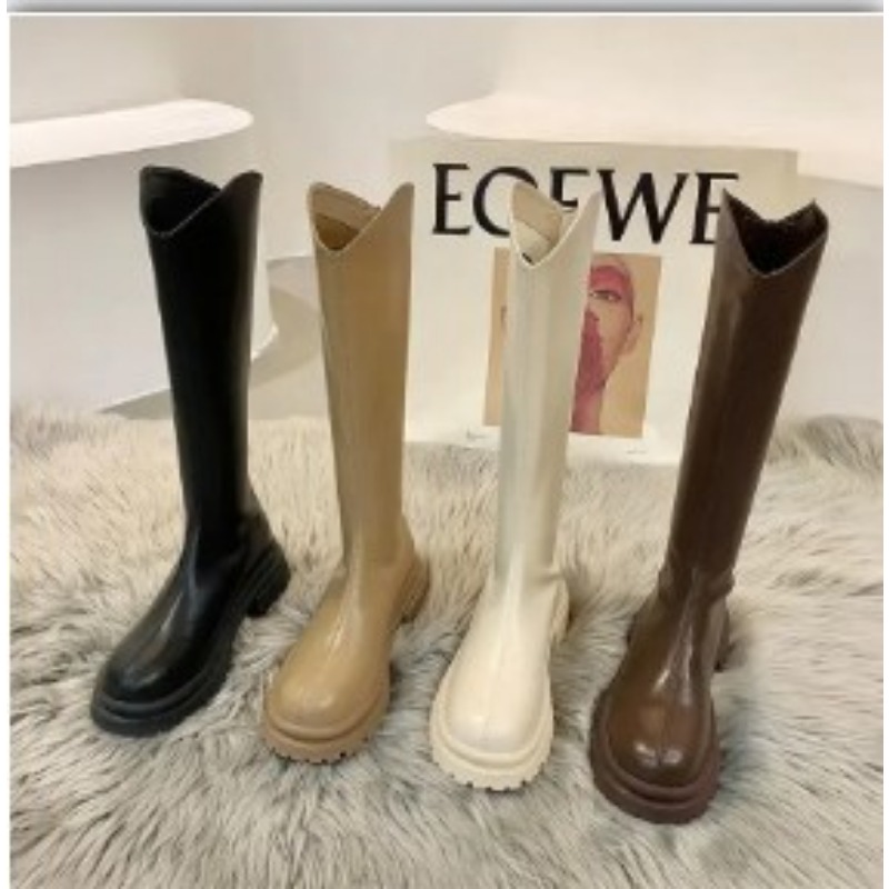 Retro Bare Colored Boots Women - đánh giá và giá High Knee Heel Boots
