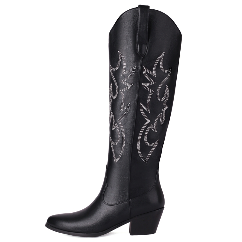 White Women's Knee High Boots  - đánh giá và giá Western Cowgirl Boot