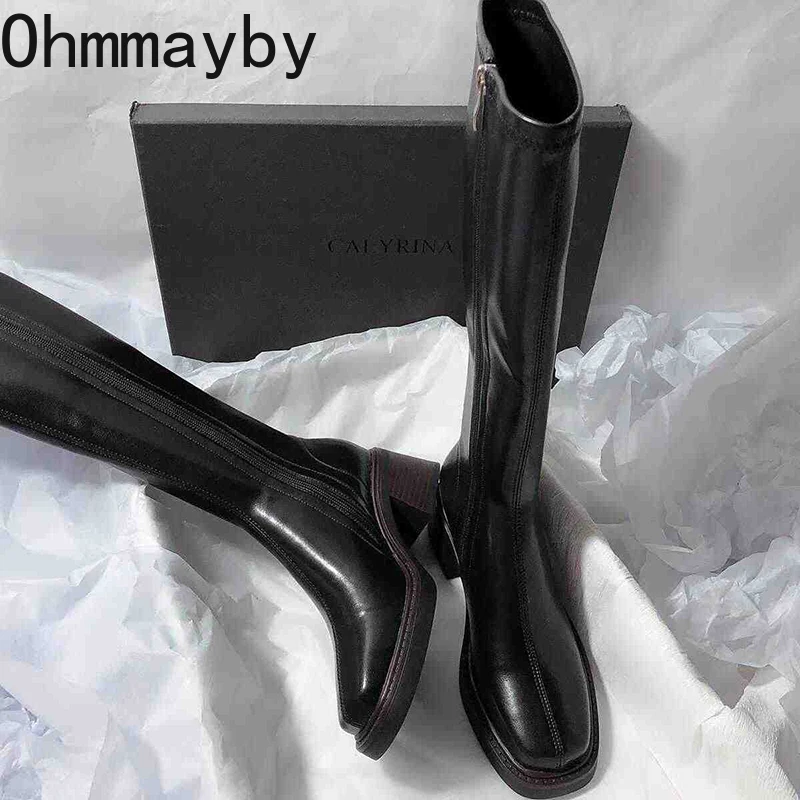 Vintage Thick Heel Women Knee  - đánh giá và giá High Knee Heel Boots