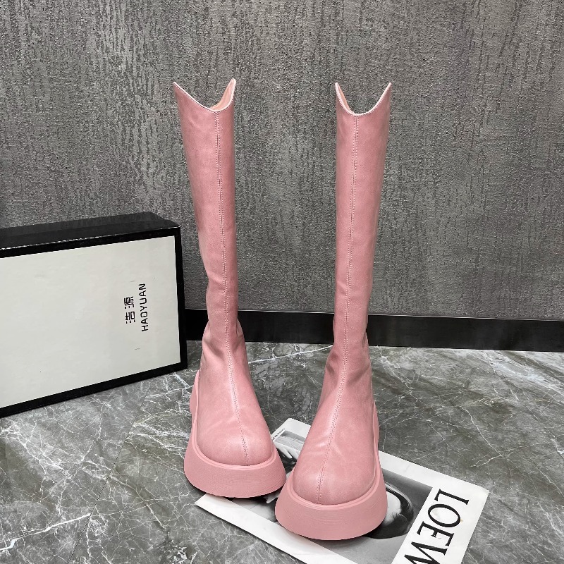 Women's New Simple Solid Color - đánh giá và giá High Knee Heel Boots