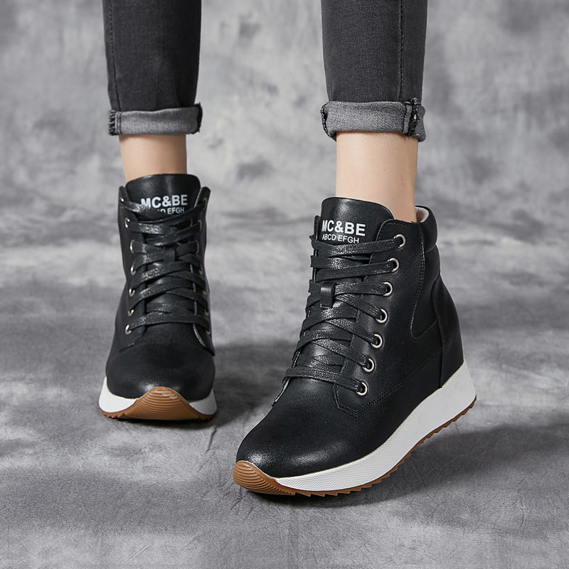 7CM Genuine Leather Women Ankl - đánh giá và giá Platform Sneakers Chunky