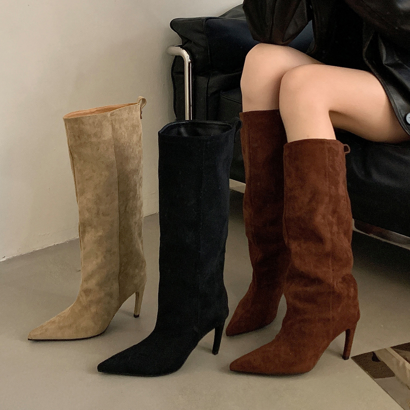 Street Punk Winter Vintage Poi - đánh giá và giá High Knee Heel Boots