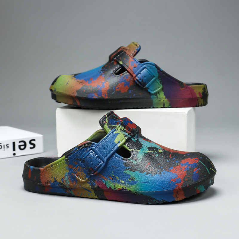 Men Women Graffiti Splash Pain - đánh giá và giá Slip On Mule Flat