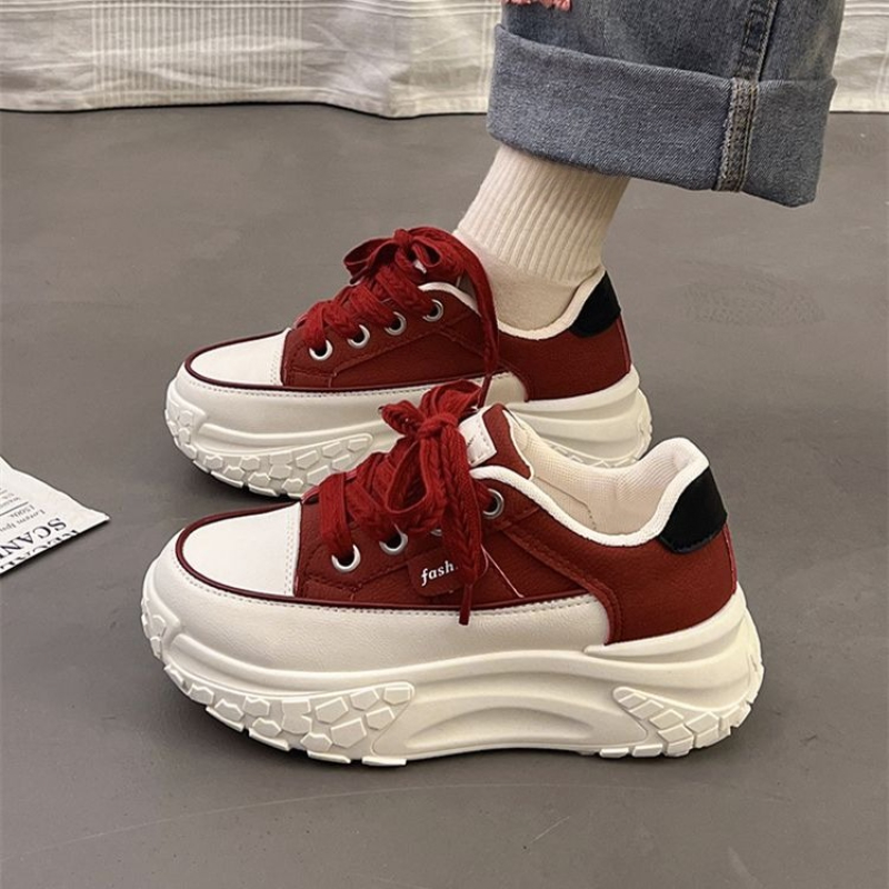 Spring Chunky White Sneakers f - đánh giá và giá Platform Sneakers Chunky