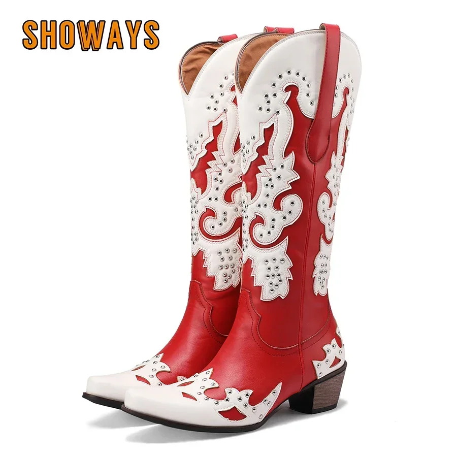 Western Women Knee High Boots  - đánh giá và giá Western Cowgirl Boot