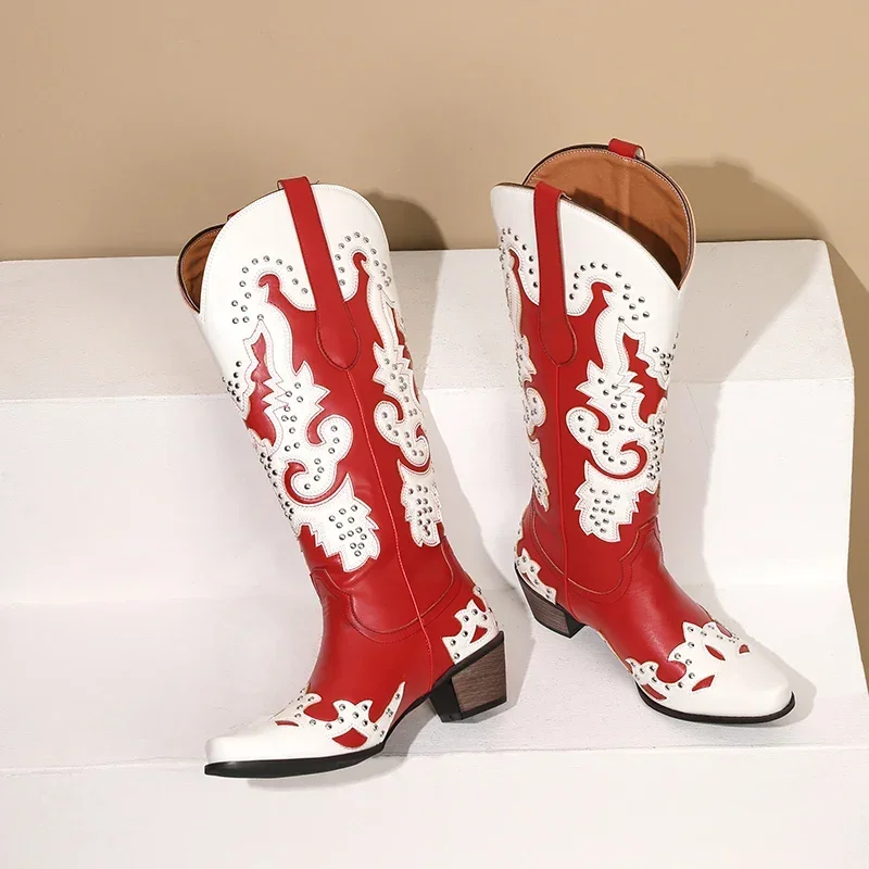 Western Women Knee High Boots  - đánh giá và giá Western Cowgirl Boot