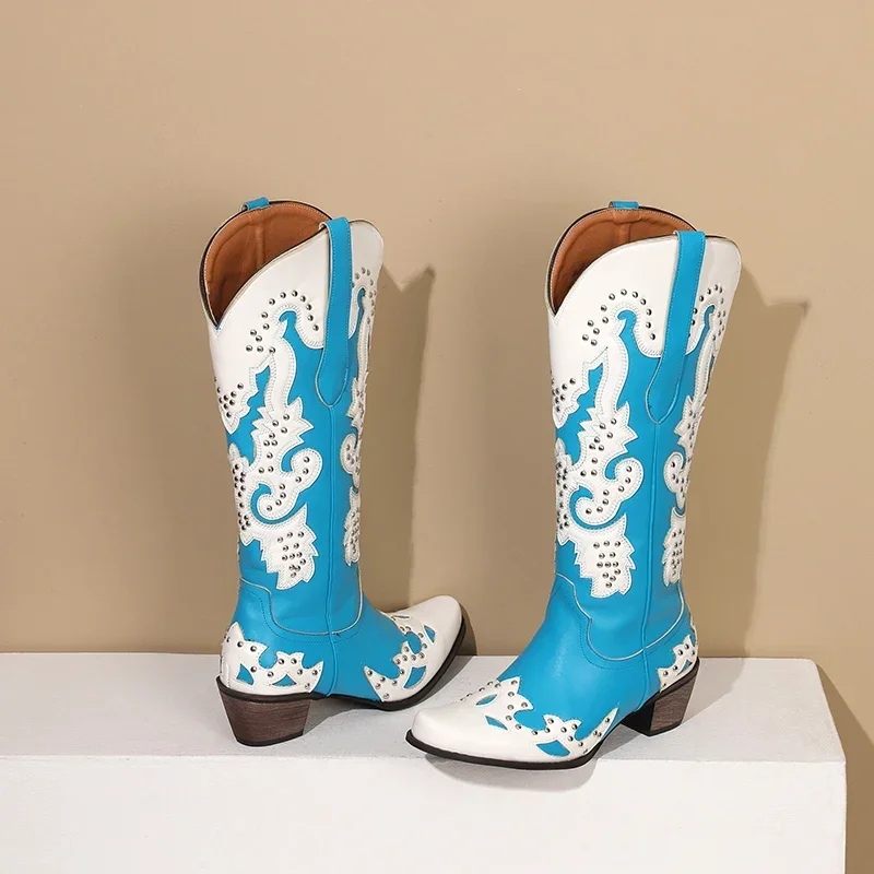 Western Women Knee High Boots  - đánh giá và giá Western Cowgirl Boot