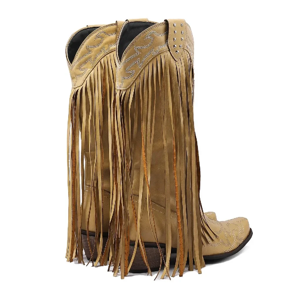 Fringe Rivet Western Women Mid - đánh giá và giá Western Cowgirl Boot