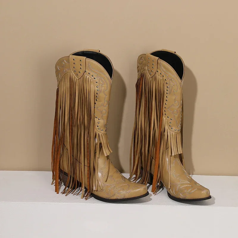 Fringe Rivet Western Women Mid - đánh giá và giá Western Cowgirl Boot