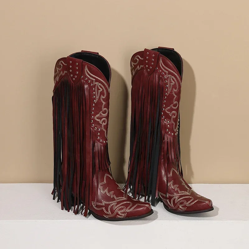 Fringe Rivet Western Women Mid - đánh giá và giá Western Cowgirl Boot