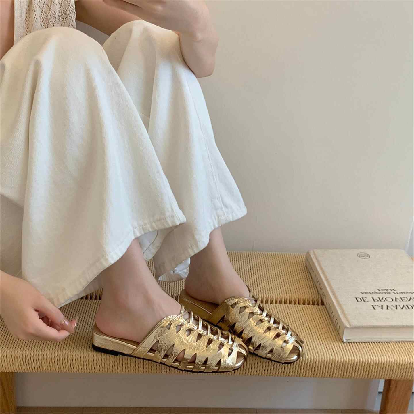 luxury brand Handmade Weaving  - đánh giá và giá Slip On Mule Flat