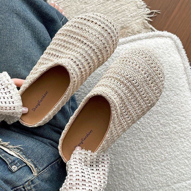 Women Raffia Woven Mule Slippe - đánh giá và giá Slip On Mule Flat
