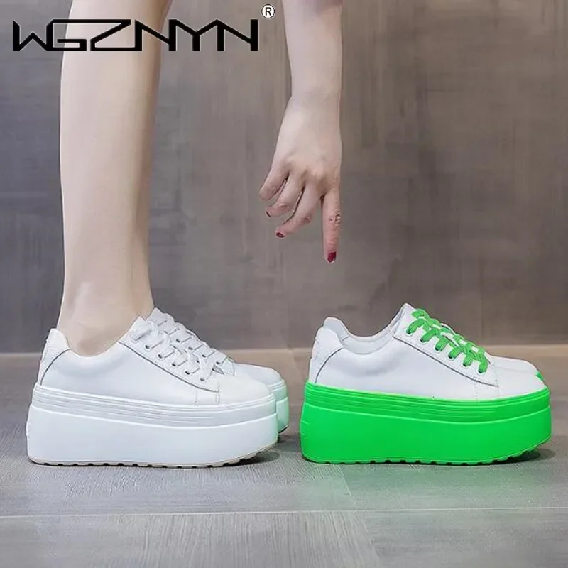 Luxury Autumn Genuine Leather  - đánh giá và giá Platform Sneakers Chunky