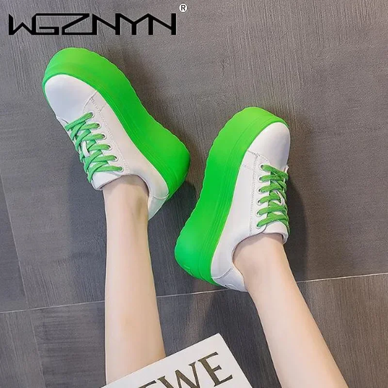 Luxury Autumn Genuine Leather  - đánh giá và giá Platform Sneakers Chunky