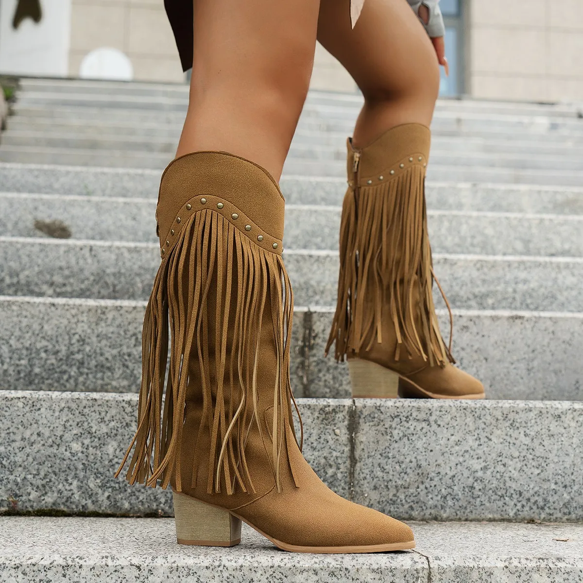 Plus Size 43 Women's Tassels W - đánh giá và giá Western Cowgirl Boot