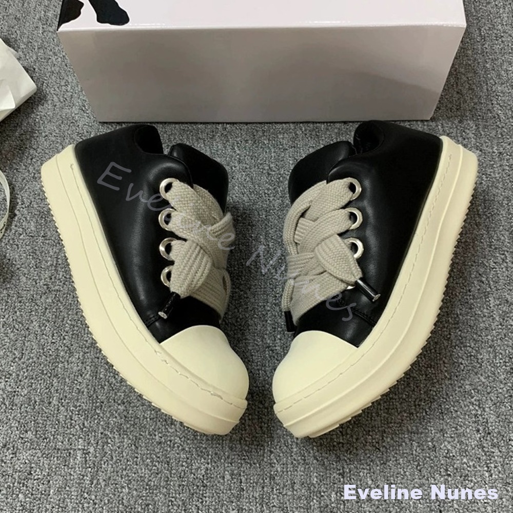 Unisex Black Leather Platform  - đánh giá và giá Women'S Shoes Y2K