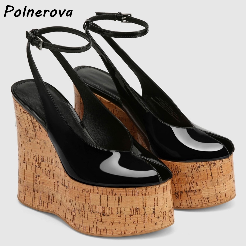 Patent Leather Wedge Platform  - đánh giá và giá Women'S Shoes Y2K