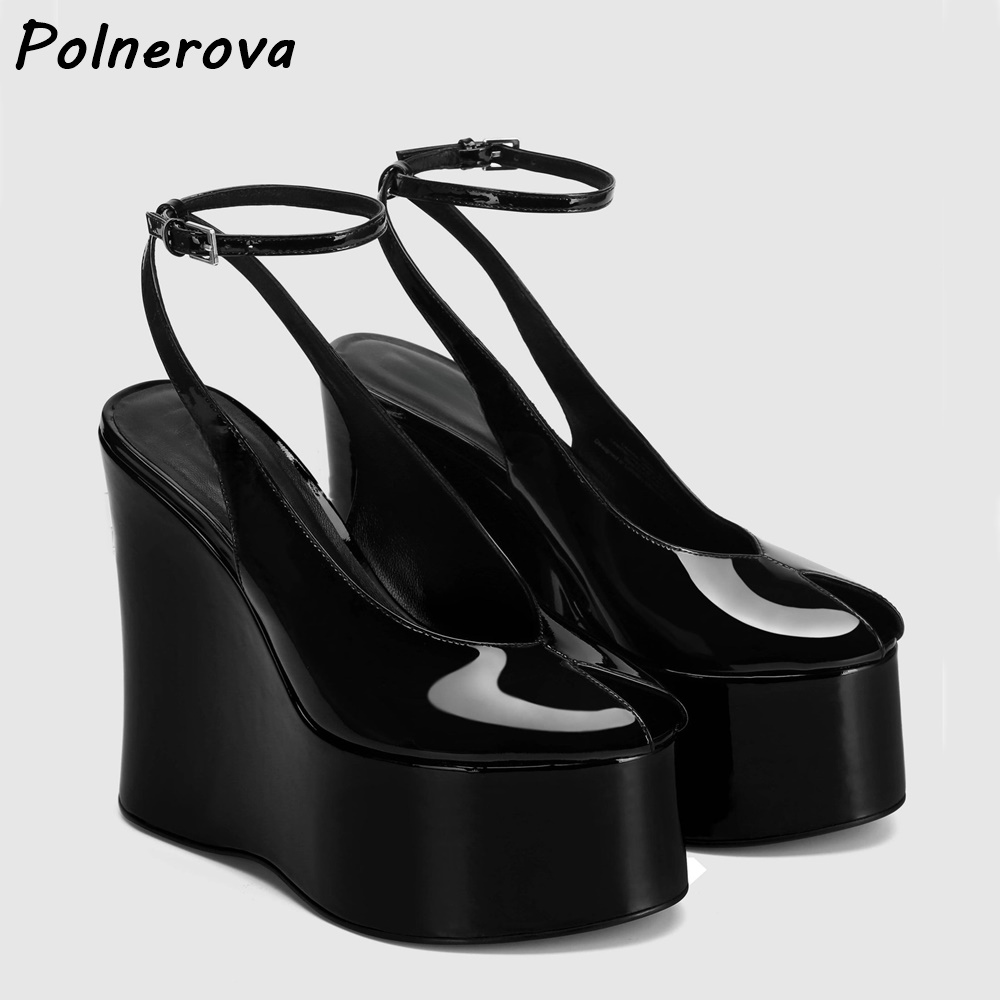 Patent Leather Wedge Platform  - đánh giá và giá Women'S Shoes Y2K